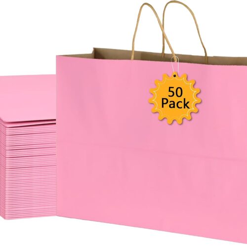 Foldable Undecorated Kraft Gift Bags