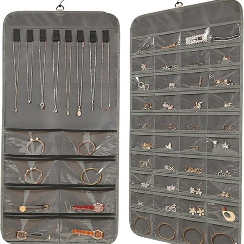 Grey Hanging Jewellery Organizer