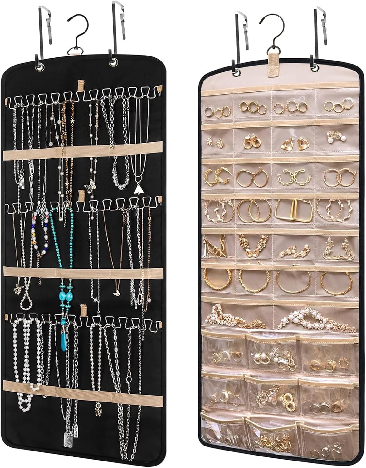 Multi Pocket Door Jewellery Organizer
