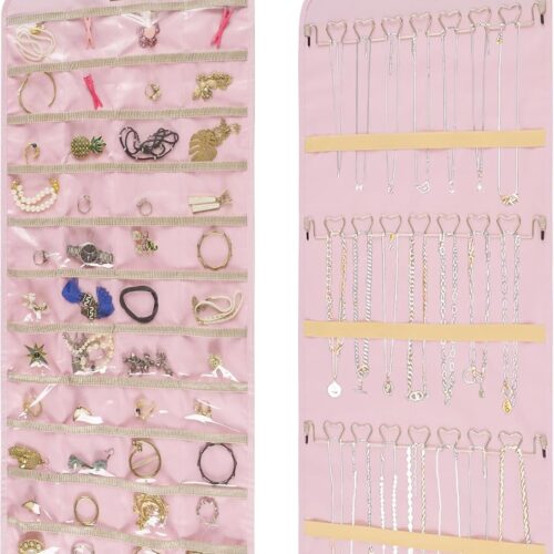 Pink Jewelry Pocket Organizer