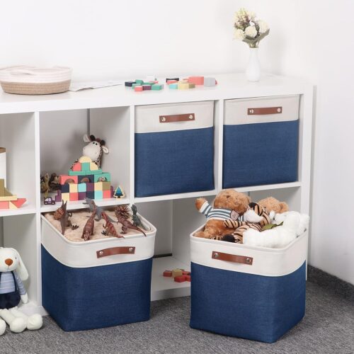 Cube Storage Basket with Webbing Handle