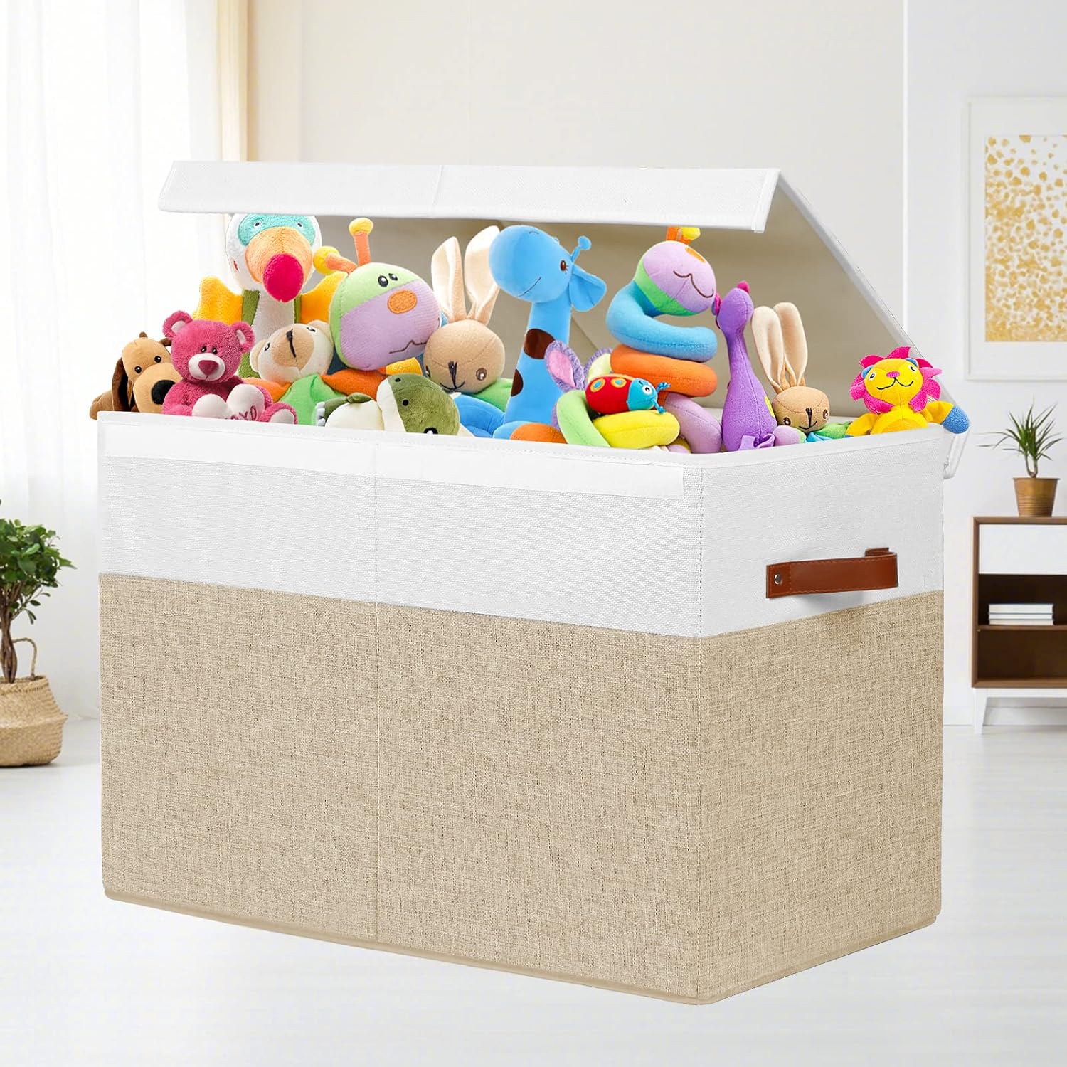 Linen Storage Box with Flip Top Lid