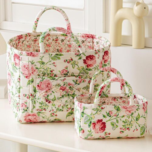 Cotton Foam Storage Bin with Side Handles