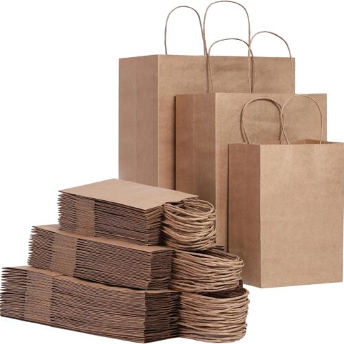Foldable Kraft Paper Bags Set